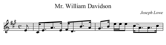 Mr. William Davidson - staff notation
