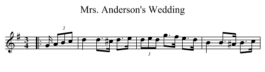 Mrs. Anderson's Wedding - staff notation