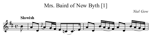 Mrs. Baird of New Byth [1] - staff notation