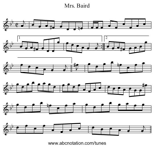 Mrs. Baird - staff notation