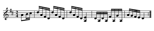 Mrs. Baker's Fancy - staff notation