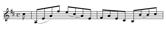 Mrs Ballantine's Reel - staff notation