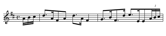 Mrs. Bell's Strathspey - staff notation