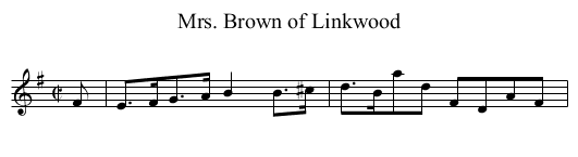Mrs. Brown of Linkwood - staff notation
