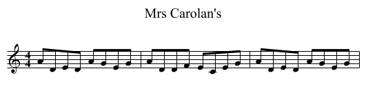 Mrs Carolan's - staff notation