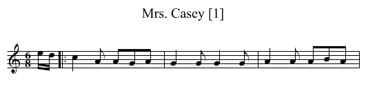 Mrs. Casey [1] - staff notation