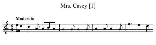 Mrs. Casey [1] - staff notation