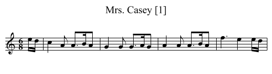 Mrs. Casey [1] - staff notation
