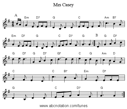 Mrs Casey - staff notation