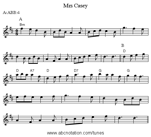 Mrs Casey - staff notation