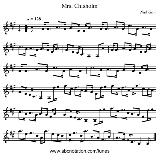 Mrs. Chisholm - staff notation