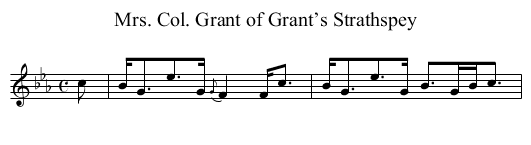 Mrs. Col. Grant of Grant’s Strathspey - staff notation
