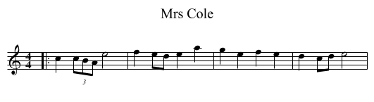 Mrs Cole - staff notation