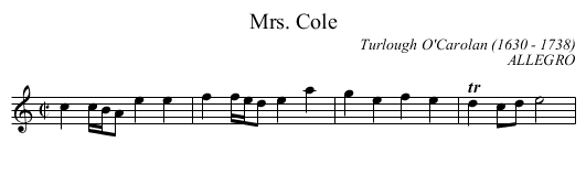 Mrs. Cole - staff notation