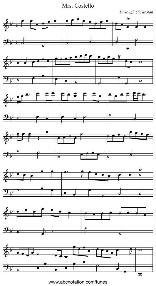 Mrs. Costello - staff notation