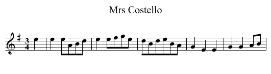 Mrs Costello - staff notation