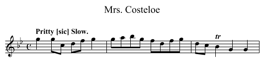 Mrs. Costeloe - staff notation