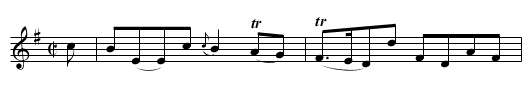 Mrs. Crawford of Armillan's Reel - staff notation