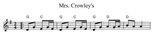 Mrs. Crowley's - staff notation