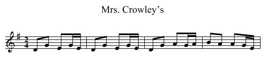 Mrs. Crowley’s - staff notation