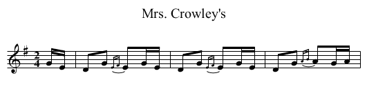 Mrs. Crowley's - staff notation