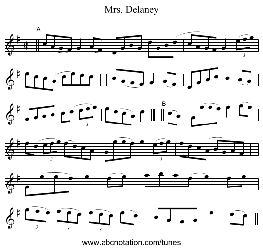 Mrs. Delaney - staff notation