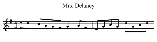 Mrs. Delaney - staff notation