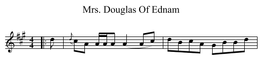 Mrs. Douglas Of Ednam - staff notation