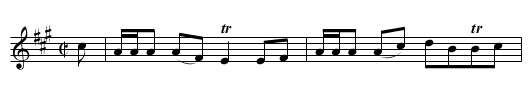 Mrs. Dr. Forbes' Reel - staff notation