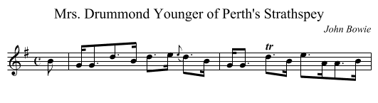 Mrs. Drummond Younger of Perth's Strathspey - staff notation