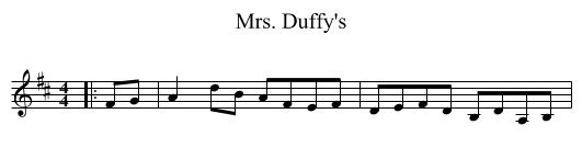 Mrs. Duffy's - staff notation