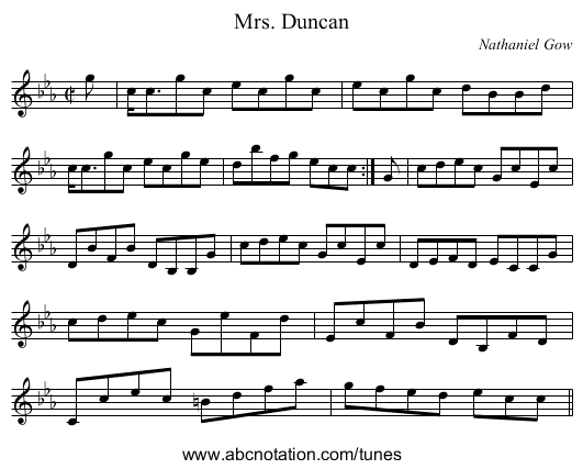 Mrs. Duncan - staff notation