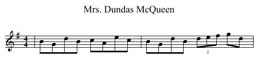 Mrs. Dundas McQueen - staff notation