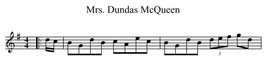 Mrs. Dundas McQueen - staff notation
