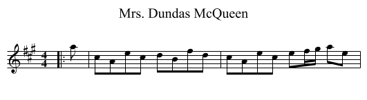 Mrs. Dundas McQueen - staff notation