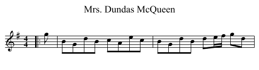 Mrs. Dundas McQueen - staff notation