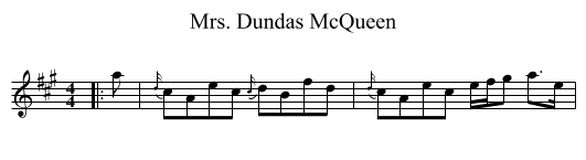 Mrs. Dundas McQueen - staff notation