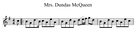 Mrs. Dundas McQueen - staff notation
