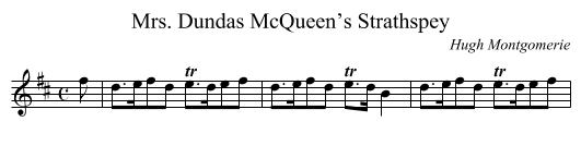 Mrs. Dundas McQueen’s Strathspey - staff notation