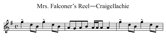Mrs. Falconer’s Reel—Craigellachie - staff notation