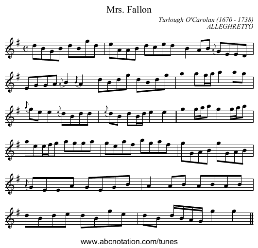 Mrs. Fallon - staff notation