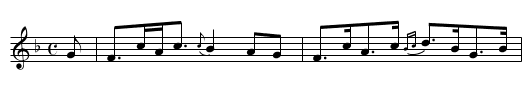 Mrs. Farquhar's Strathspey - staff notation