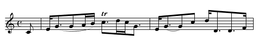 Mrs. Farquharson of Inverey's Strathspey - staff notation