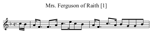 Mrs. Ferguson of Raith [1] - staff notation