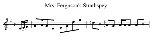 Mrs. Ferguson's Strathspey - staff notation