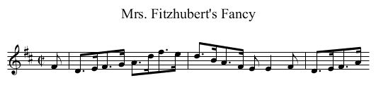 Mrs. Fitzhubert's Fancy - staff notation