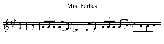 Mrs. Forbes - staff notation