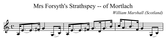 Mrs Forsyth's Strathspey -- of Mortlach - staff notation