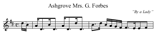 Mrs. G. Forbes, Ashgrove - staff notation