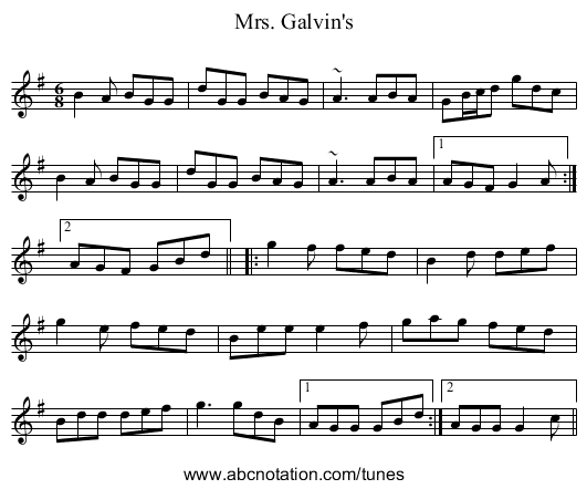 Mrs. Galvin's - staff notation
